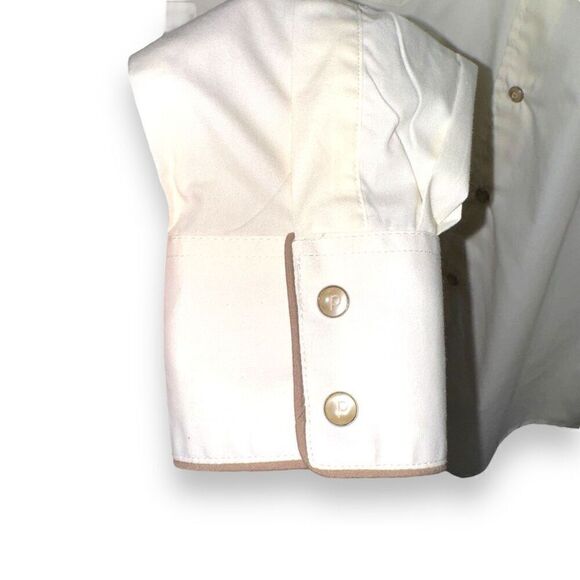 Patroncito USA Off-White Pearl Snap Cowboy Western Shirt Size M - Picture 8 of 13